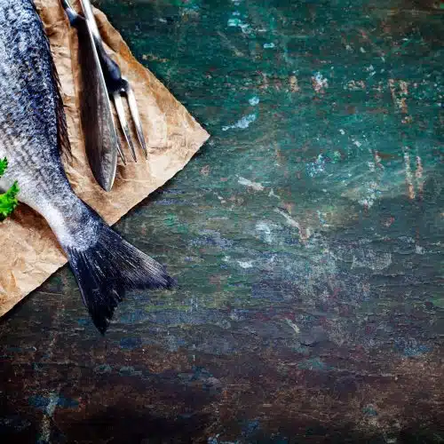 Restaurant Ombord fisk baggrundsbilled